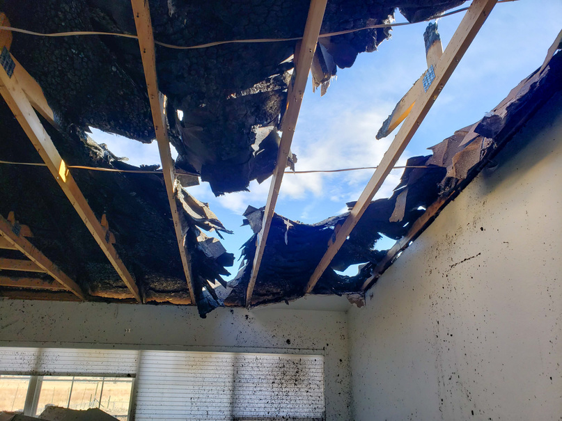 Fire Damaged Roof